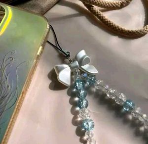 Beaded Phone Charm 💙