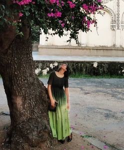 Green Floral Long Dress