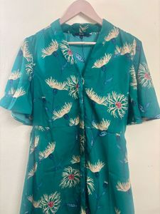 Vero moda Green Printed Floral Maxi Dress