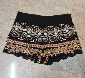 Embellished Black Ibiza Shorts