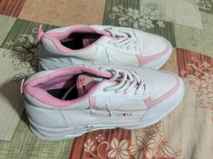 Cute Pink &amp; White Sneakers
