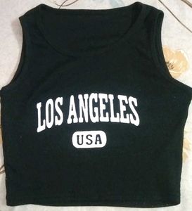 Black LA Crop Top