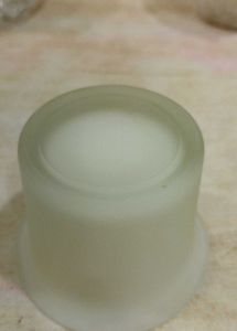 White Glass Candle Holder
