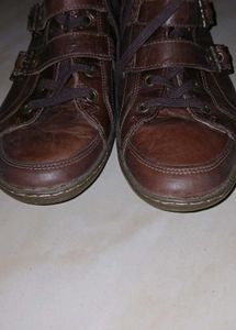 Brown Leather Ankle Boots - Brand New- UK 9/43