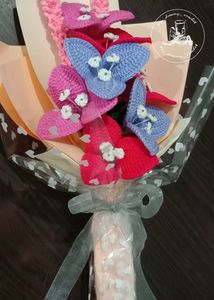 Crochet Bougainville bouquet