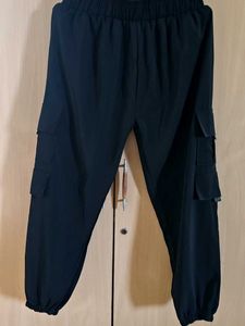 Black Cargo Joggers
