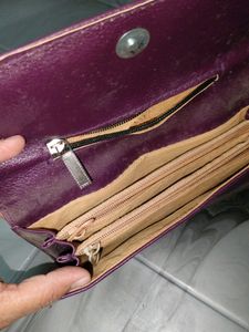 leather hand purse