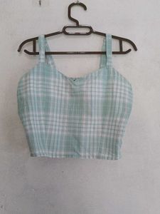 Cute Plaid cami crop top for women
