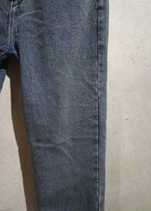 Blackish Grey Straight Fit Jeans