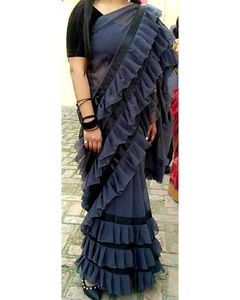 Elegant Ruffle Saree
