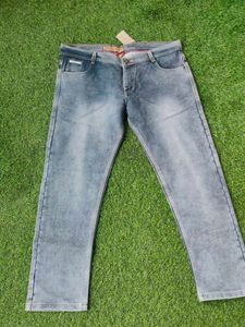 Denim Jeans Grey Shade Waist Size 40 Inch