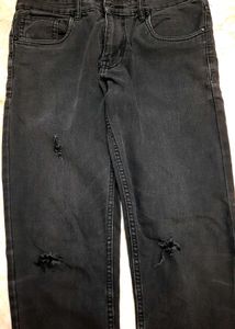 Distressed Black Torn Jeans