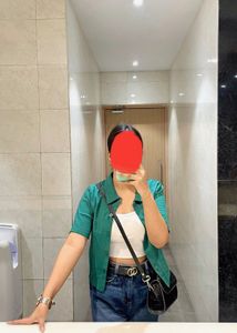 Green Crop Shirt 💚