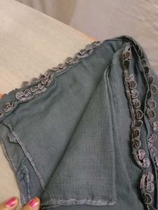 khadi Set With Contrast Plain Duppata