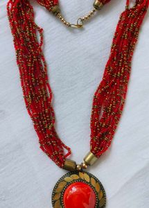 Red Beaded Necklace