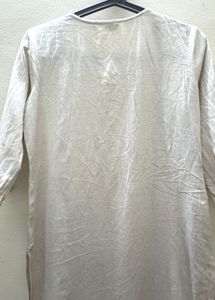 Embroidered Linen Tunic Dress