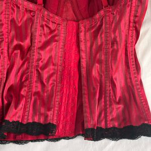 Red &amp; Black Corset Top