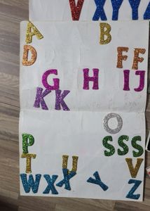 Alphabet Stickers, Feather ,crayons And Erasers