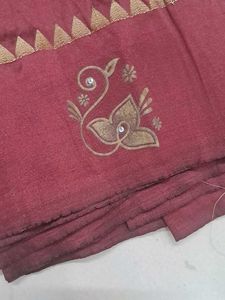 Elegant Maroon Saree