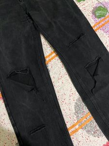 shine charcoal black jeans mom fit