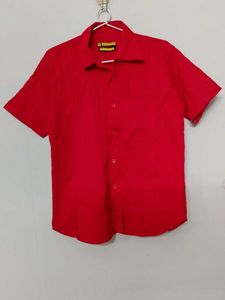 Redline Shirt ( S To M ) Cotton Red