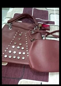 Stylish Maroon Handbag