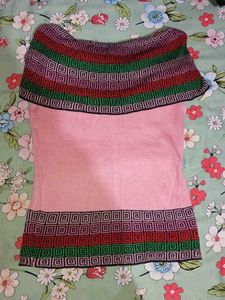 Pink Top with Geometric Pattern