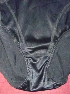 Black Satin High Waist Panties