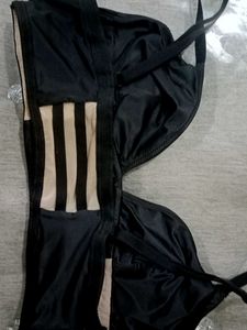 Black Bra with Strappy Detail