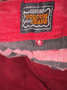 (Rare) Volcom Burgundy Straight Leg Jeans