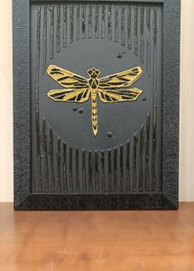 Modern Minimalistic Texture Wall Art- Dragonfly