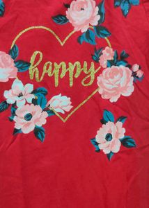 Red Colour Top For Girl Kid