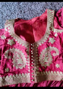 Maroon Anarkali With Waistcoat And Dupatta