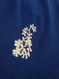Navy Blue Embroidered Dress