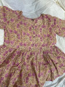Floral Short Kurta/Top