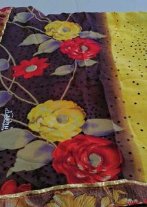 Floral Yellow Saree