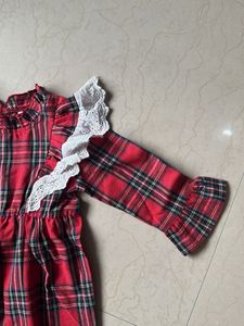 Plaid Baby Romper