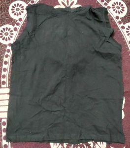 Black Tank Top With Cape
