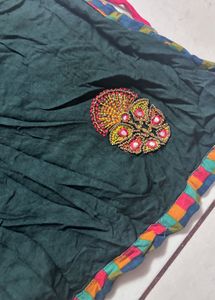 Embroidered Green Kurta