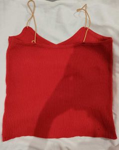 Red Crop Cute Top