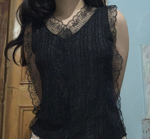 Black Shimmery Top