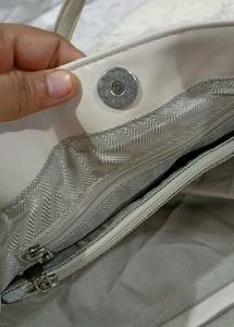 Ivory Quilted Tote Bag