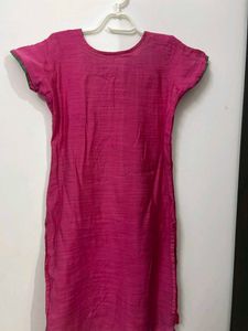 Pink &amp; Green Kurta Set