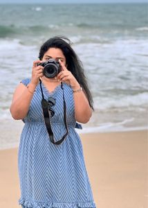 Blue Chevron Midi Dress