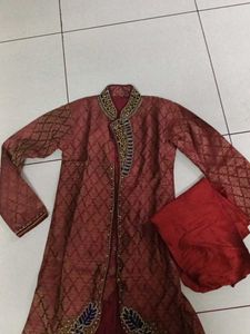 Elegant Maroon Sherwani Set