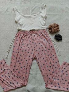 Pink Printed Pyjama