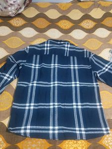 Powerlook Blue &amp; White Checked Flannel Shirt