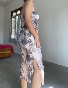 Marble Print Bodycon Dress