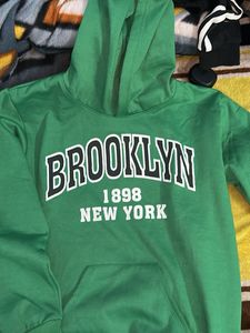 Brooklyn Green Fleece Hoodie