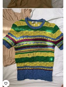 Zara Colorful Striped Knit Top